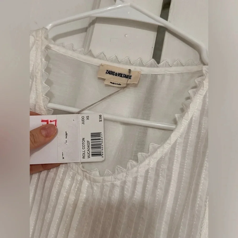 Zadig & Voltaire Lace Trimmed High Waist Dress - Picture 7 of 11